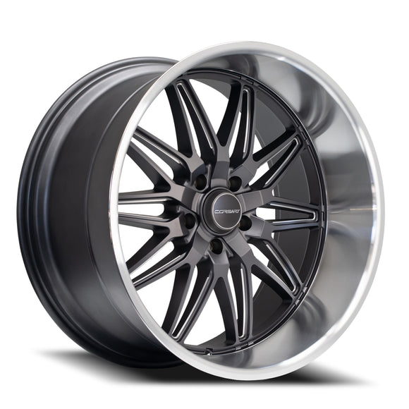 20x12 Corsart Alcatraz Matte Gunmetal Milled 5x127 5x5 ET0 Wheel
