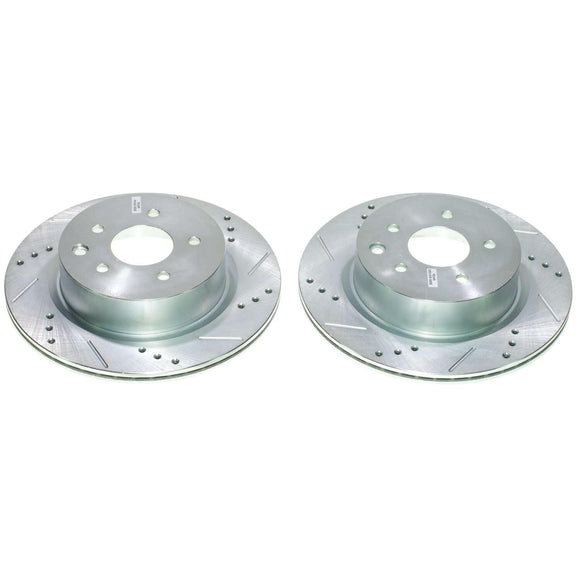 PowerStop Evolution Drilled Slotted Rotors Pair Rear For INFINITI G35