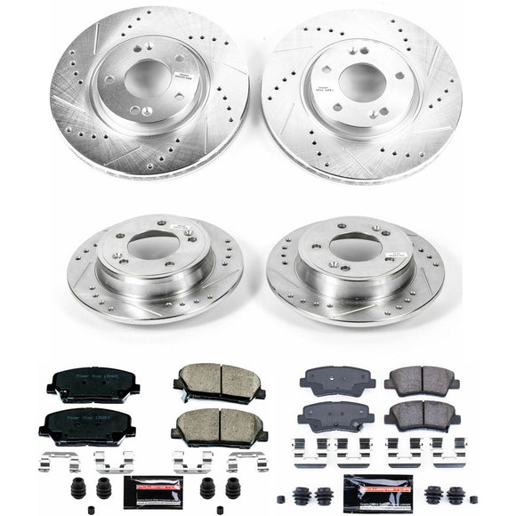 PowerStop Z23 Daily Driver Carbon-Fiber Ceramic Brake Pad and Drilled & Slotted