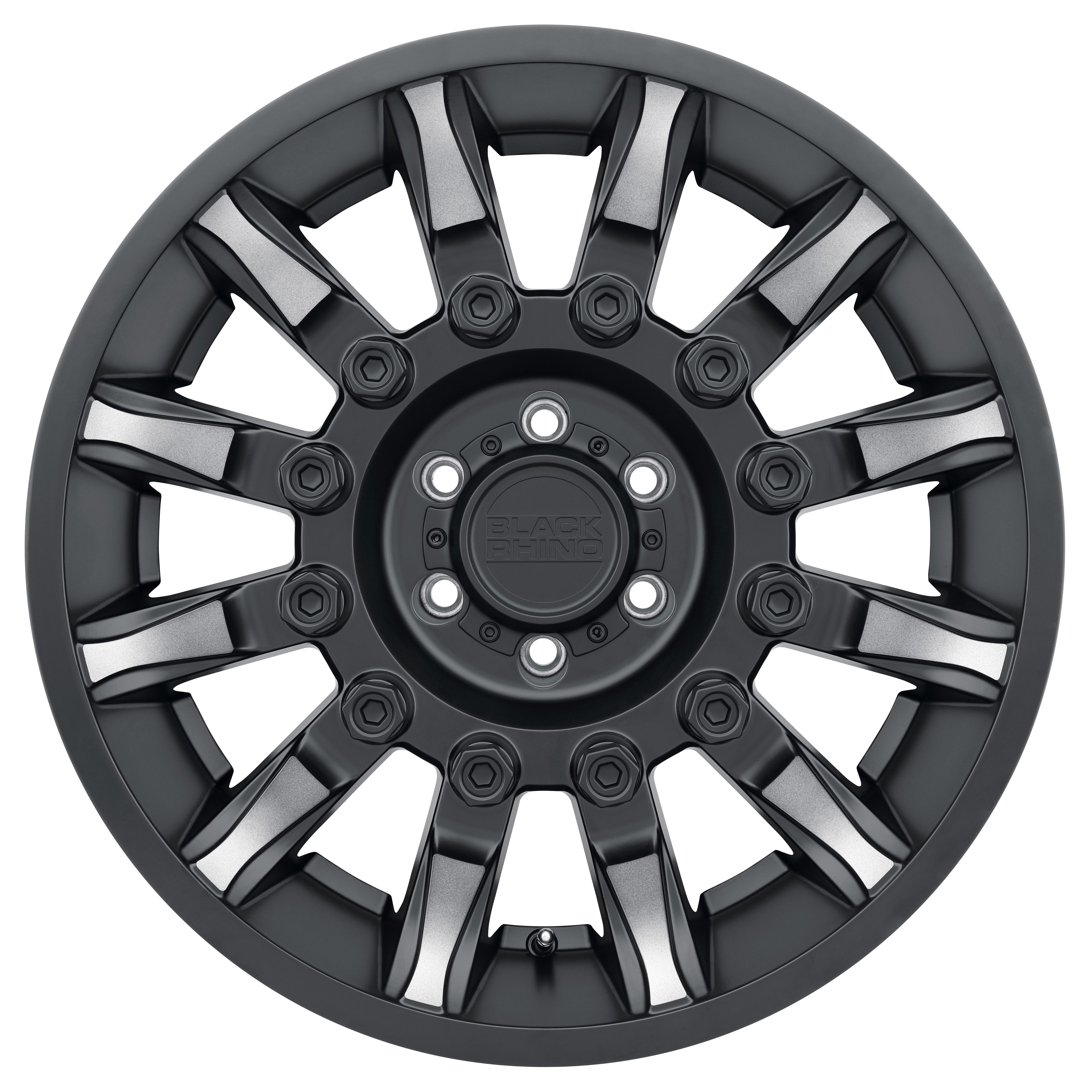 MISSION 17x8.5 6/139.7 ET00 CB112.1 MATTE BLACK W/MACHINED TINTED SPOKES