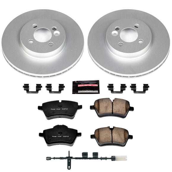 PowerStop Genuine Geomet Coated Rotor and Carbon-Fiber Ceramic Brake Pad Kit