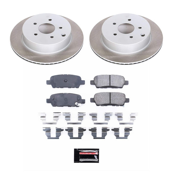 PowerStop Semi-Coated Rotor and Low-Dust Ceramic Brake Pad Kit