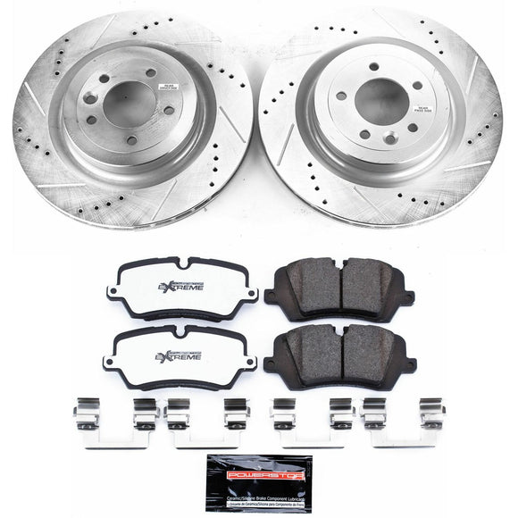 PowerStop Z36 Carbon-Fiber Ceramic Brake Pad with Drilled and Slotted Rotor Kit