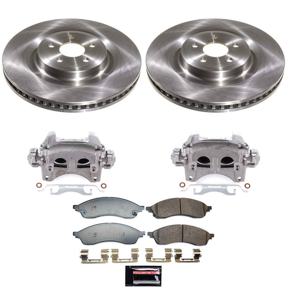 OE Stock Replacement Low-Dust Ceramic Brake Pad, Rotor and Caliper Kit