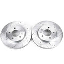 PowerStop Evolution Drilled Slotted Rotors Pair Front For Chrysler Pacifica