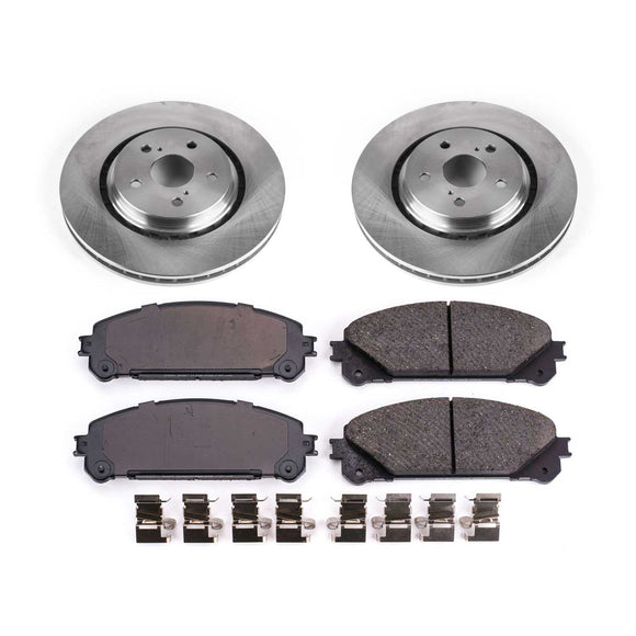 PowerStop OE Stock Replacement Low-Dust Ceramic Brake Pad and Rotor Kit