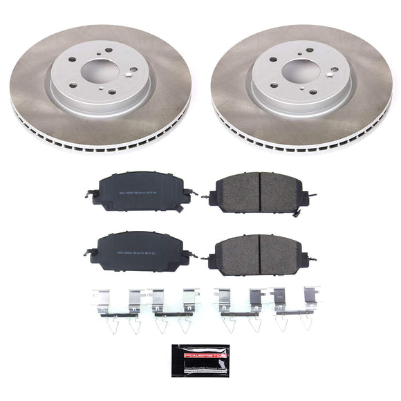 PowerStop Semi-Coated Rotor and Low-Dust Ceramic Brake Pad Kit