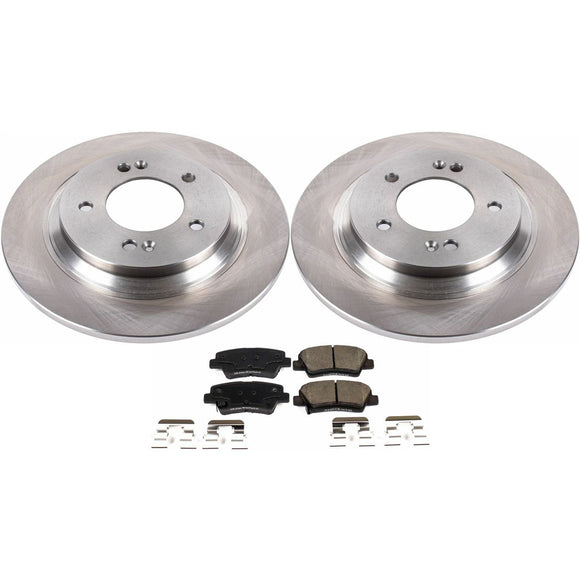 PowerStop OE Stock Replacement Low-Dust Ceramic Brake Pad and Rotor Kit