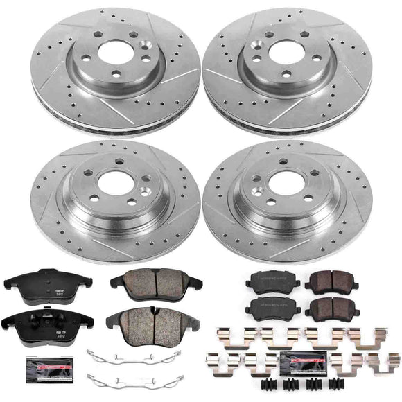 PowerStop Z23 Daily Driver Carbon-Fiber Ceramic Brake Pad and Drilled & Slotted