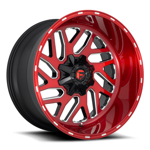 22X10 Fuel D691 Triton Candy Red Milled 5X114.3/5X127 ET-18 wheel/rim