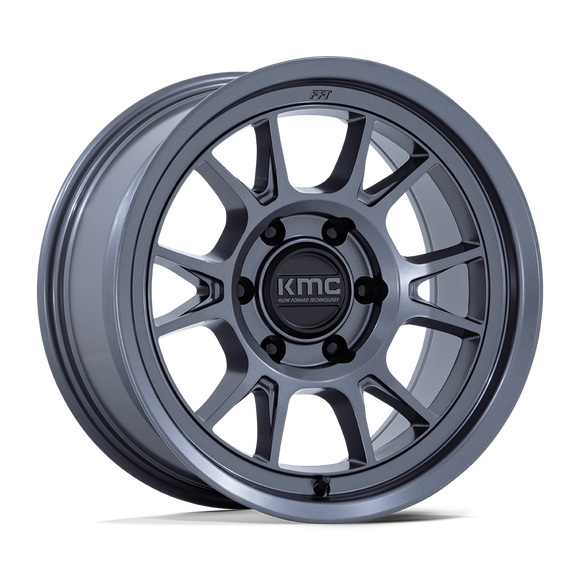 17X8.5 KMC KM729 Range Gloss Silver With Machined Face 6x139.7 ET-10 Wheel Rim