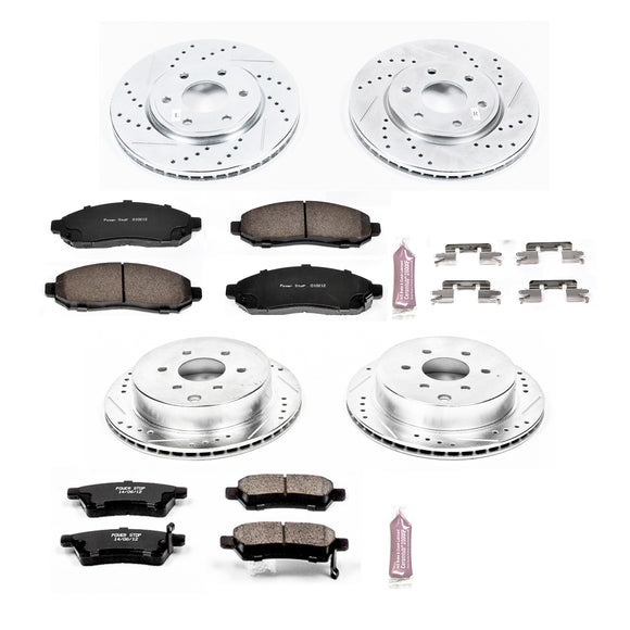 PowerStop Z23 Daily Driver Carbon-Fiber Ceramic Brake Pad and Drilled & Slotted