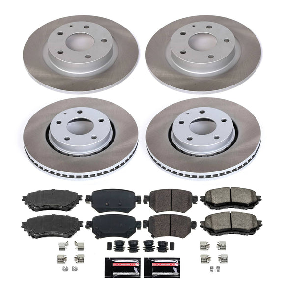 PowerStop Semi-Coated Rotor and Low-Dust Ceramic Brake Pad Kit