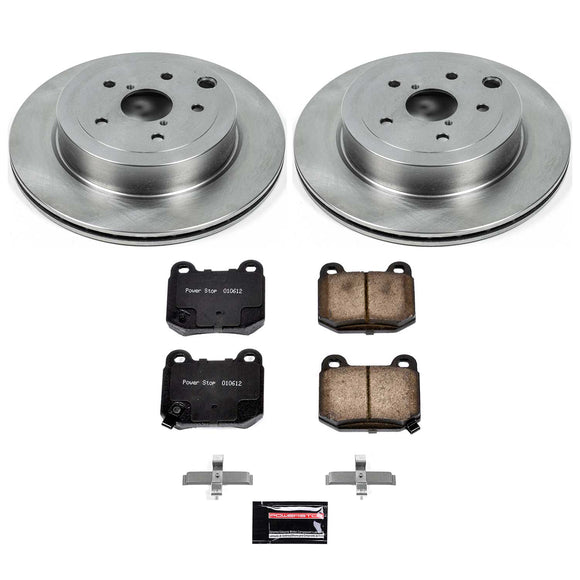 PowerStop OE Stock Replacement Low-Dust Ceramic Brake Pad and Rotor Kit