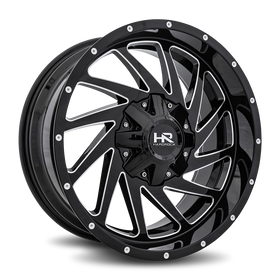 20x9 Hardrock Crusher Gloss Black Milled 6x120/139.7 ET0 wheel/rim - 0
