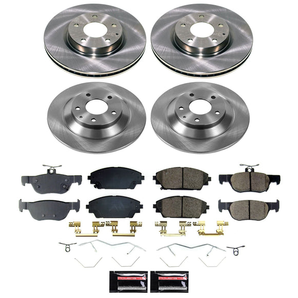 PowerStop OE Stock Replacement Low-Dust Ceramic Brake Pad and Rotor Kit