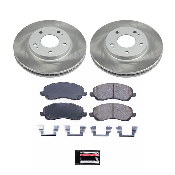 PowerStop Semi-Coated Rotor and Low-Dust Ceramic Brake Pad Kit