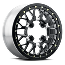 15X10 Vision Storm Gloss Black Milled Spokes 4x156 ET0 Wheel Rim