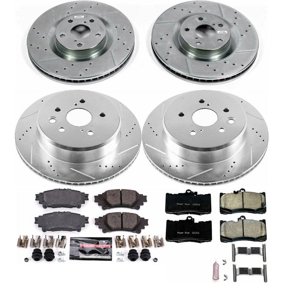 PowerStop Z23 Daily Driver Carbon-Fiber Ceramic Brake Pad and Drilled & Slotted
