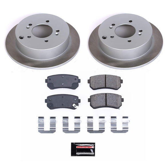 PowerStop Semi-Coated Rotor and Low-Dust Ceramic Brake Pad Kit