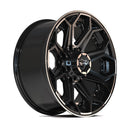 4Play Gen2 4P80R 20x9 Black Brushed Face Tinted Wheel 8x170 ET0 CB124.9