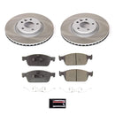 PowerStop Semi-Coated Rotor and Low-Dust Ceramic Brake Pad Kit