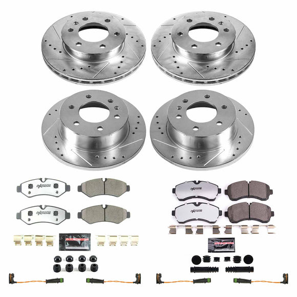 PowerStop Z36 Carbon-Fiber Ceramic Brake Pad with Drilled and Slotted Rotor Kit