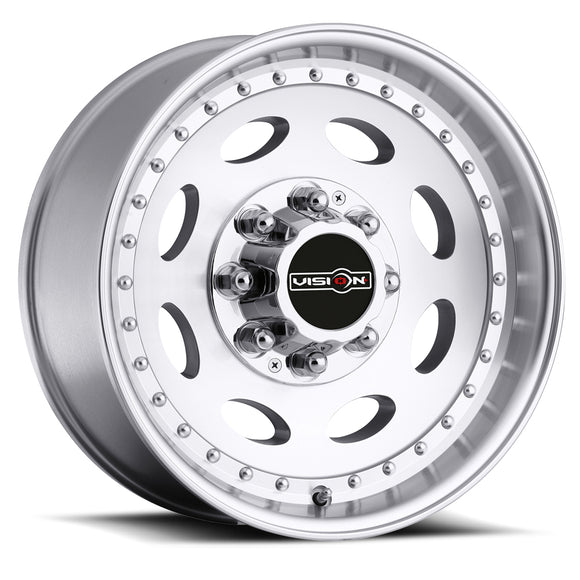 19.5x7.5 Vision 81 Heavy Hauler Machined Wheel 8x165.1 ET0 CB125.2