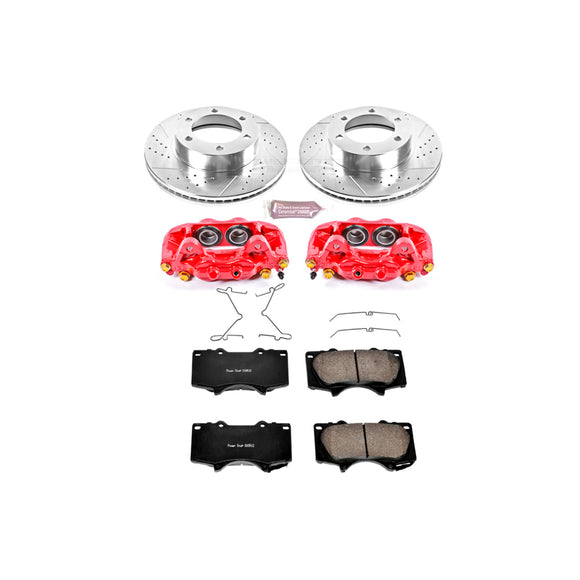 PowerStop Z23 Daily Driver Carbon-Fiber Ceramic Pads Drilled & Slotted Rotor & C