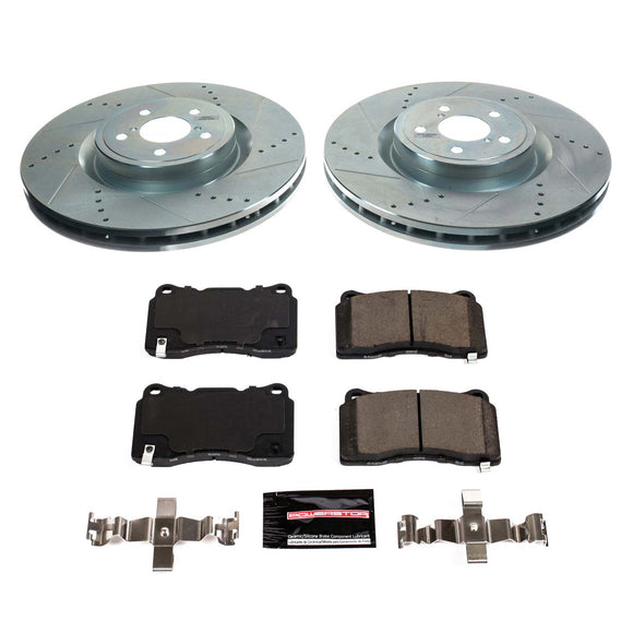 PowerStop Z23 Daily Driver Carbon-Fiber Ceramic Brake Pad and Drilled & Slotted