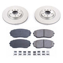 PowerStop Genuine Geomet Coated Rotor and Low-Dust Ceramic Brake Pad Kit