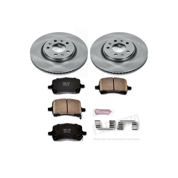 PowerStop OE Stock Replacement Low-Dust Ceramic Brake Pad and Rotor Kit