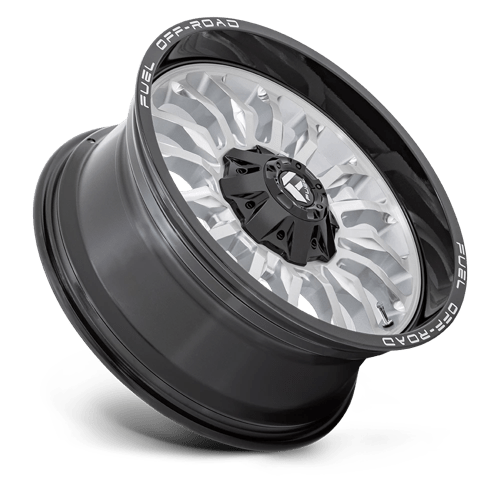 20x10 Fuel Off-Road D798 Arc Silver Brushed Face Black Lip 8x170 ET-18 Wheel