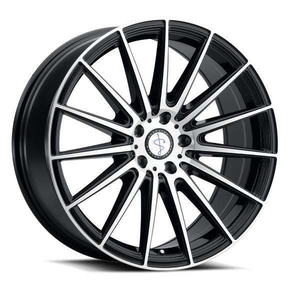 20x9 Sapphire Luxury Alloys SX03-03 Gloss Black Machined 5x115 ET35 CB73 Wheel