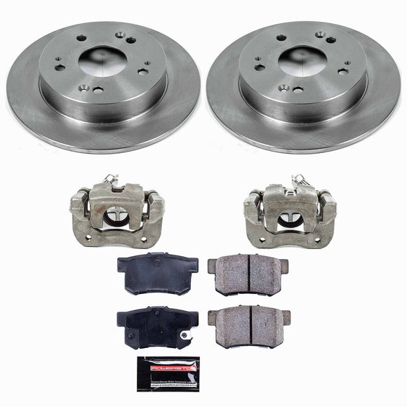 PowerStop OE Stock Replacement Low-Dust Ceramic Brake Pad, Rotor and Caliper Kit