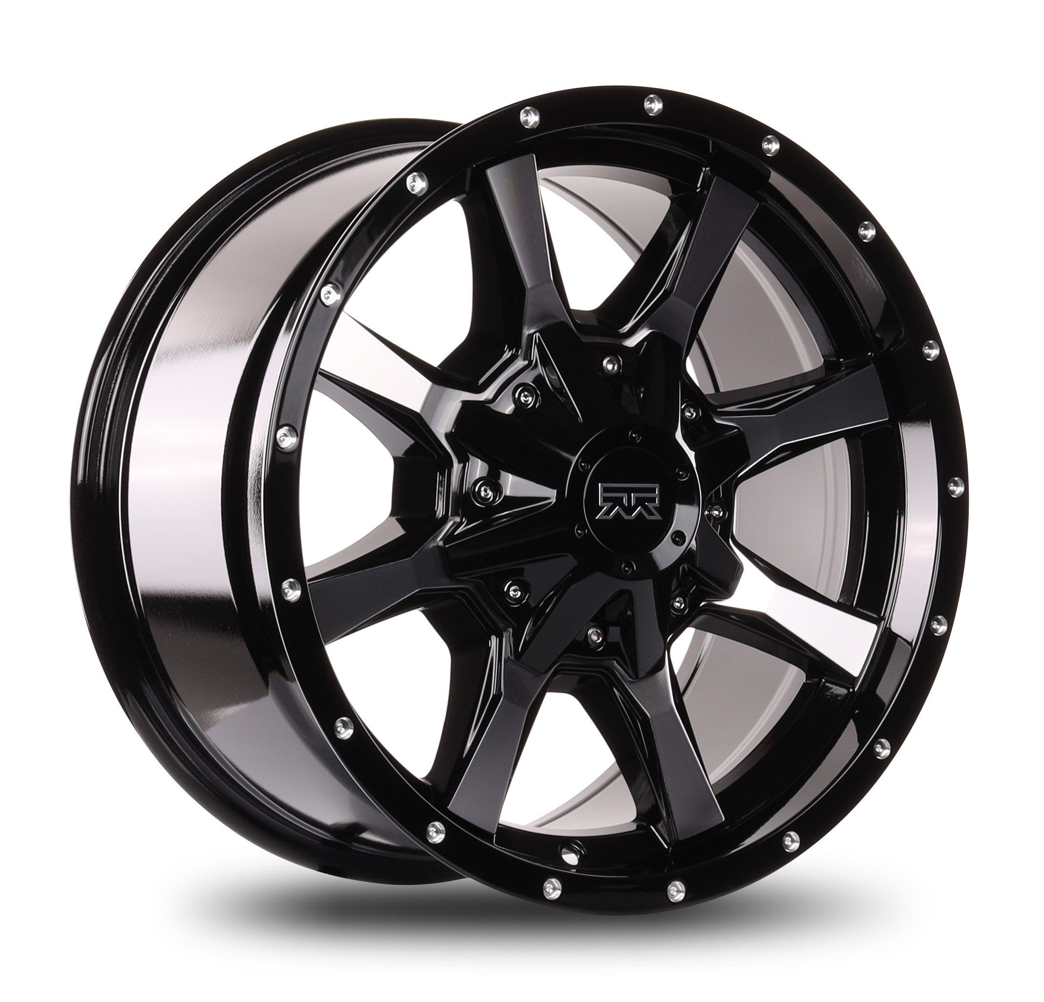 17x9 Mudder Trucker MT513 Black Machined 5x127 5x5 5x139.7 5x5.5 ET-12 Wheel