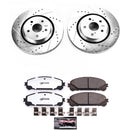 PowerStop Z36 Carbon-Fiber Ceramic Brake Pad with Drilled and Slotted Rotor Kit
