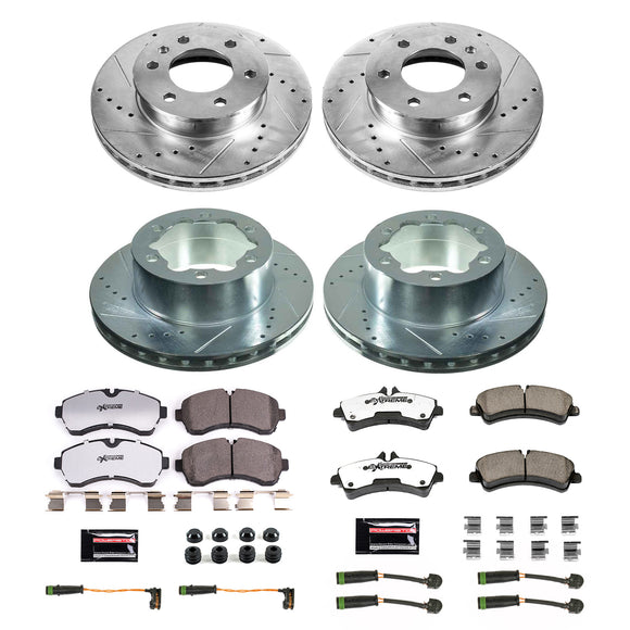 PowerStop Z36 Carbon-Fiber Ceramic Brake Pad with Drilled and Slotted Rotor Kit