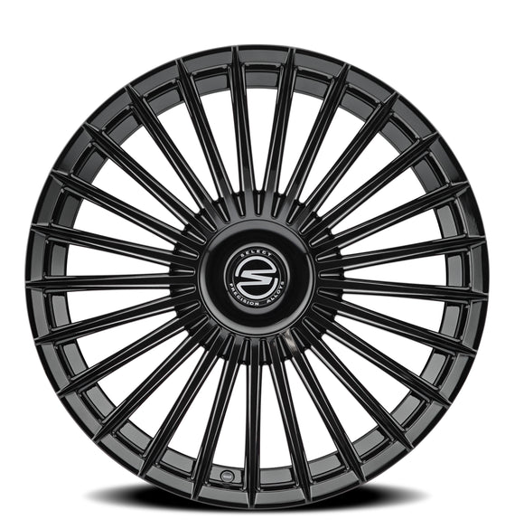 20x9 Select Precision Alloys BRISTOL Glossy Black Wheel 5x112 ET20 CB66.53