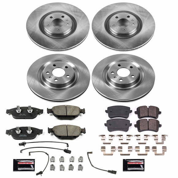 PowerStop OE Stock Replacement Low-Dust Ceramic Brake Pad and Rotor Kit