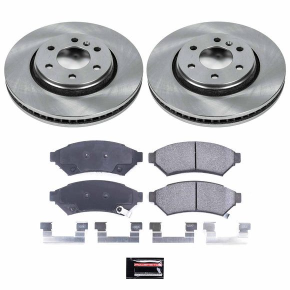 PowerStop OE Stock Replacement Low-Dust Ceramic Brake Pad and Rotor Kit