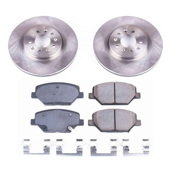 PowerStop OE Stock Replacement Low-Dust Ceramic Brake Pad and Rotor Kit
