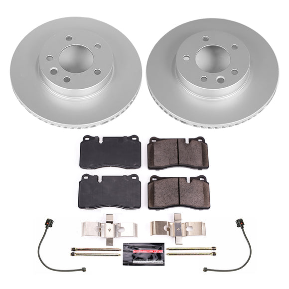 PowerStop Genuine Geomet Coated Rotor and Carbon-Fiber Ceramic Brake Pad Kit