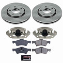 PowerStop OE Stock Replacement Low-Dust Ceramic Brake Pad, Rotor and Caliper Kit