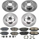 PowerStop OE Stock Replacement Low-Dust Ceramic Brake Pad and Rotor Kit
