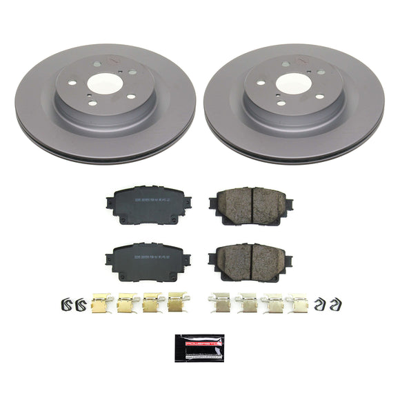 PowerStop Genuine Geomet Coated Rotor and Low-Dust Ceramic Brake Pad Kit