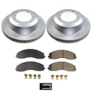 PowerStop Genuine Geomet Coated Rotor and Low-Dust Ceramic Brake Pad Kit