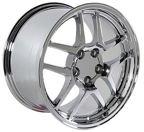 17" Replica Wheel CV04 Fits Chevrolet Corvette - C5 Z06 Rim 17x9.5 Chrome Wheel