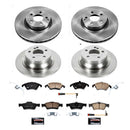 PowerStop OE Stock Replacement Low-Dust Ceramic Brake Pad and Rotor Kit
