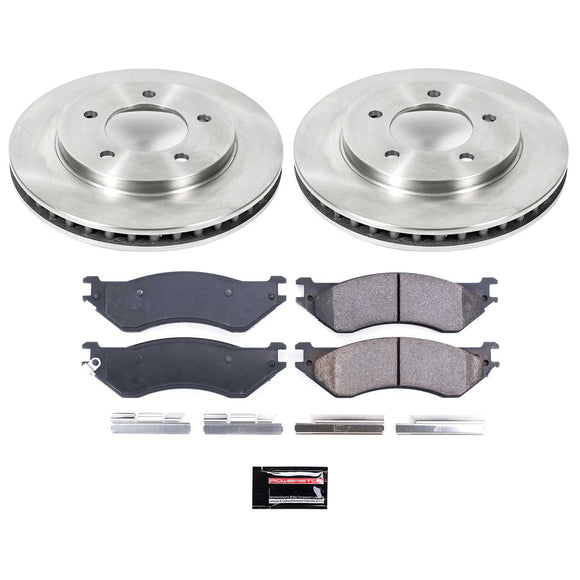 PowerStop OE Stock Replacement Low-Dust Ceramic Brake Pad and Rotor Kit